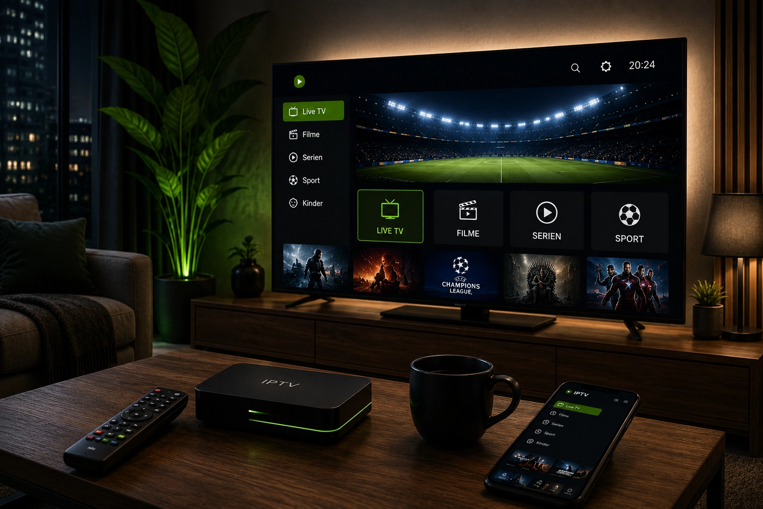 IPTV Abo Einrichtung auf Fire TV und Smart TV abgeschlossen